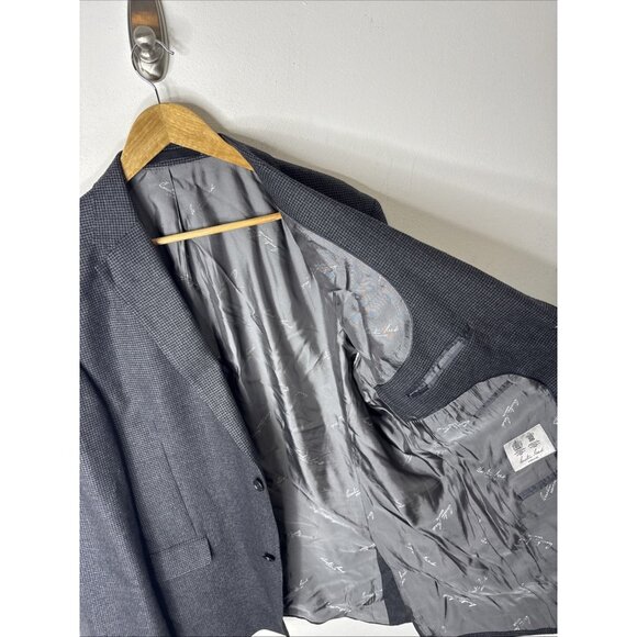 Austin Reed Signature Blazer Men’s 46L Gray Wool Check Two Button Sport Coat - Picture 5 of 8